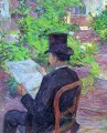 deseo dehau leyendo un periódico en el jardín 1890 Toulouse Lautrec Henri de
